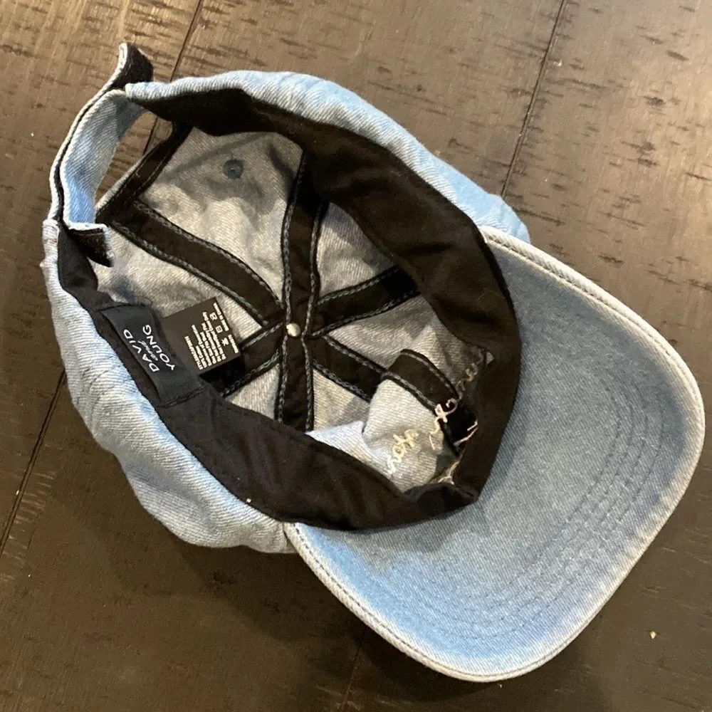 David and Young Brunch Hat Light Denim Wash One Size Velcro‌‌‌‌‌‌‌‌‌‌‌‌‌‌‌‌‌